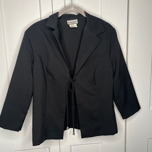 Breakin' Loose Vintage Tie Shoulder Pad Blazer Jacket Women’s Size 13 14